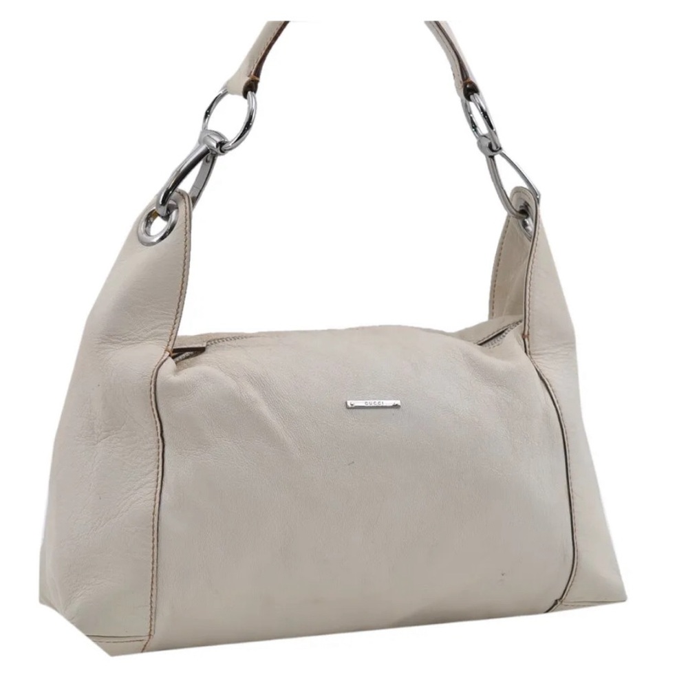 Gucci Handbag Vintage Leather Shoulder bag Bine White